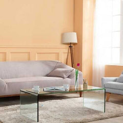 42.0" x 19.7" x 14" Tempered Glass Coffee Table